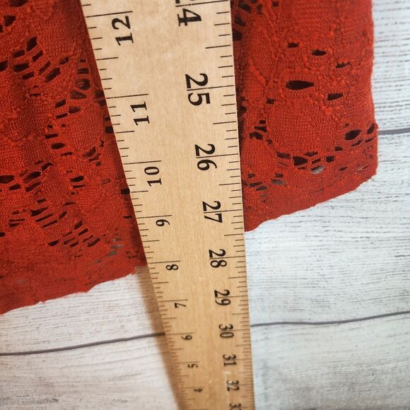 Fenn Wright Manson Womans Dark Orange Long Sleeve Layer Size 1X Boho - Picture 6 of 7